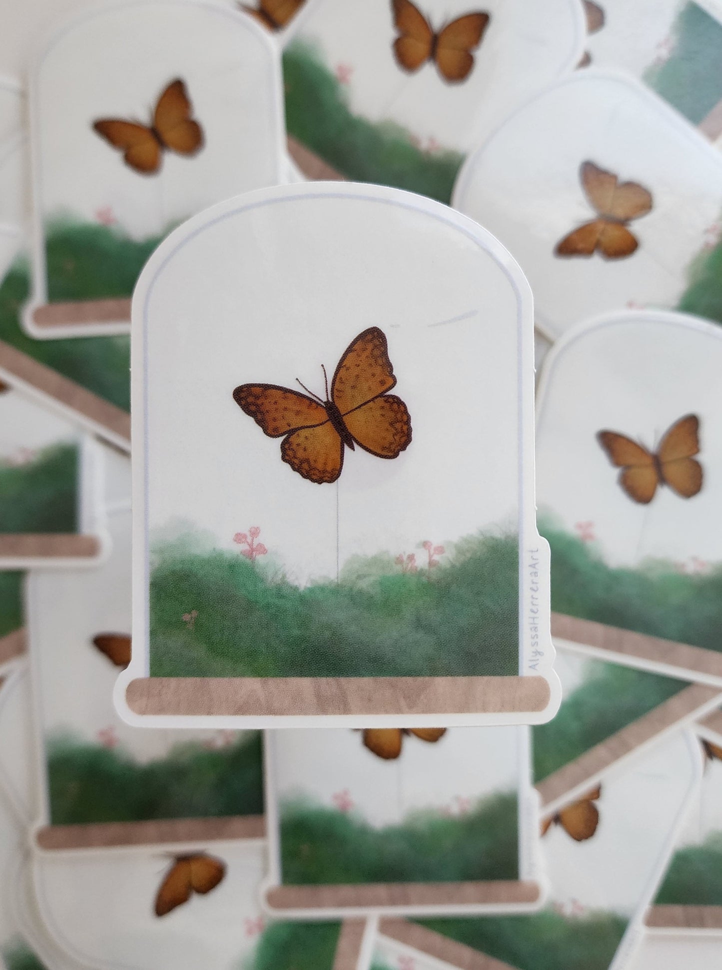 Butterfly Terrarium Vinyl Sticker