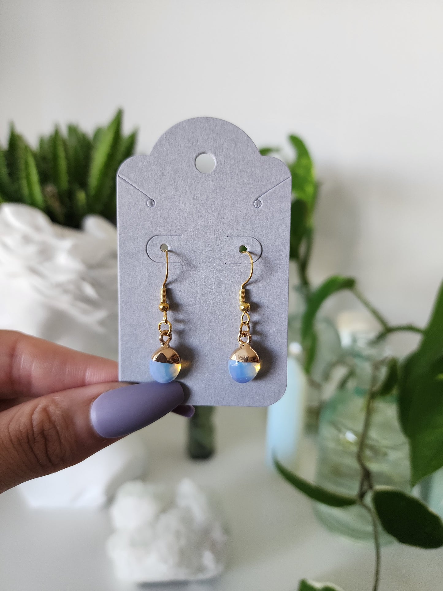 Gilded Opal Earrings