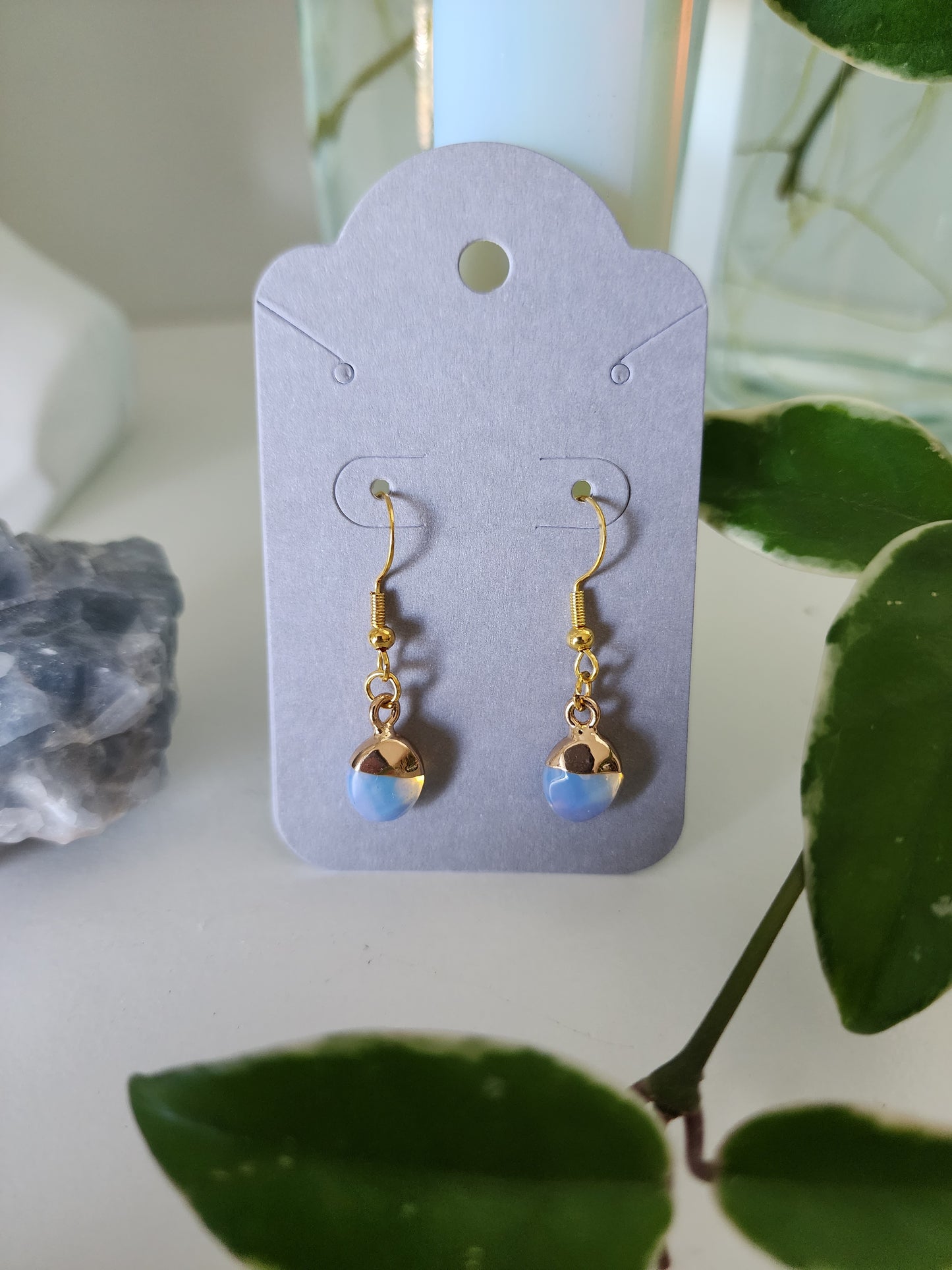 Gilded Opal Earrings