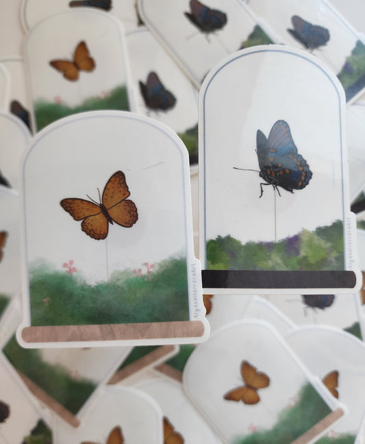 Butterfly Terrarium Vinyl Sticker