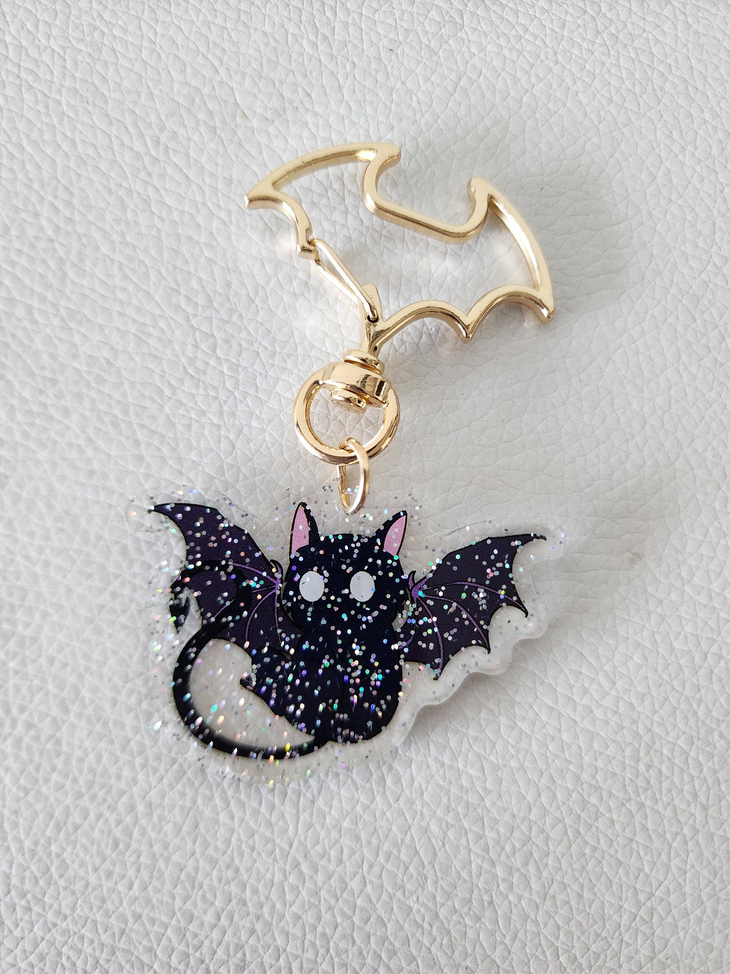 Bat Cat Acrylic Keychain