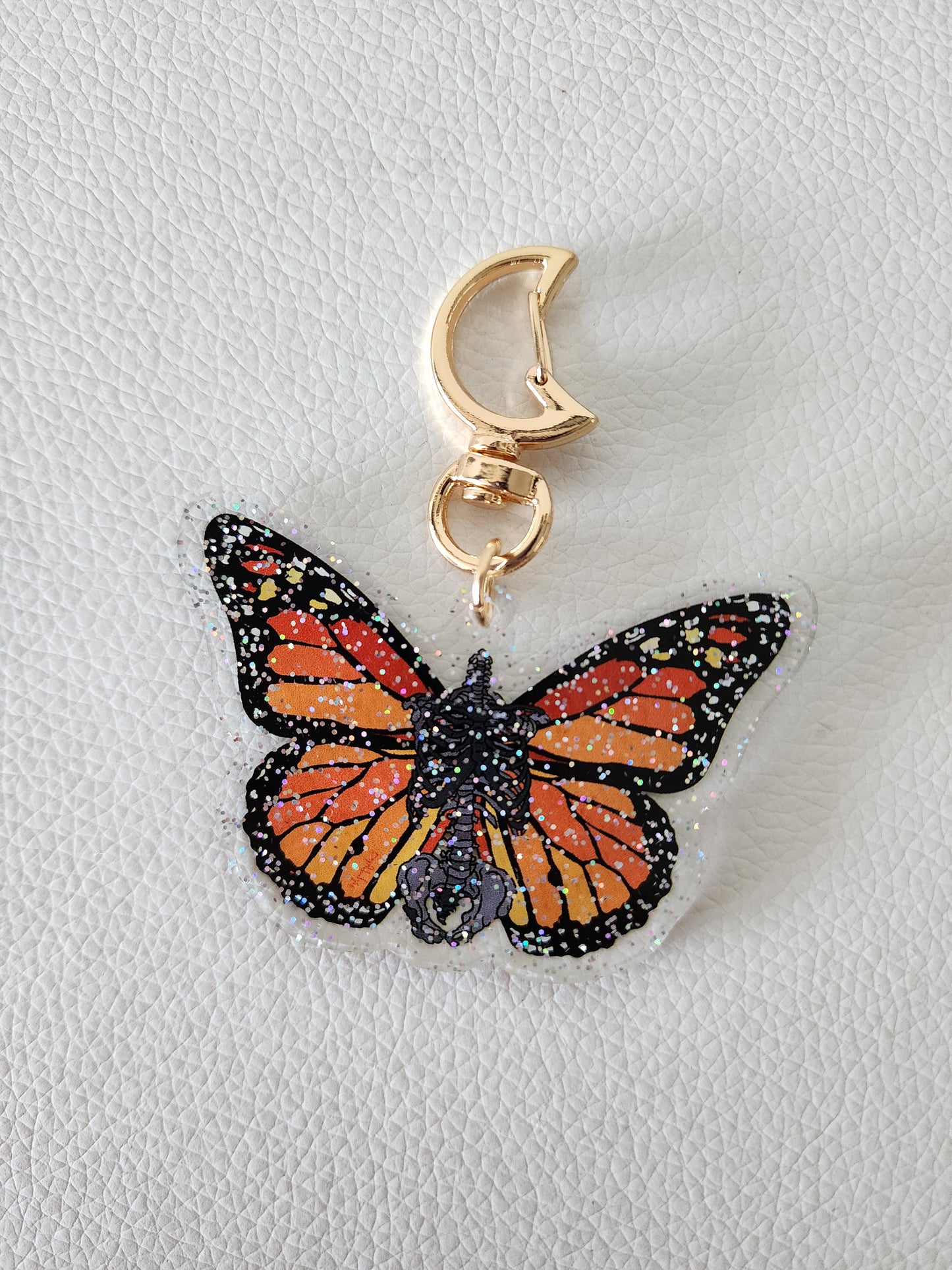 Butterfly Skeleton Acrylic Keychains