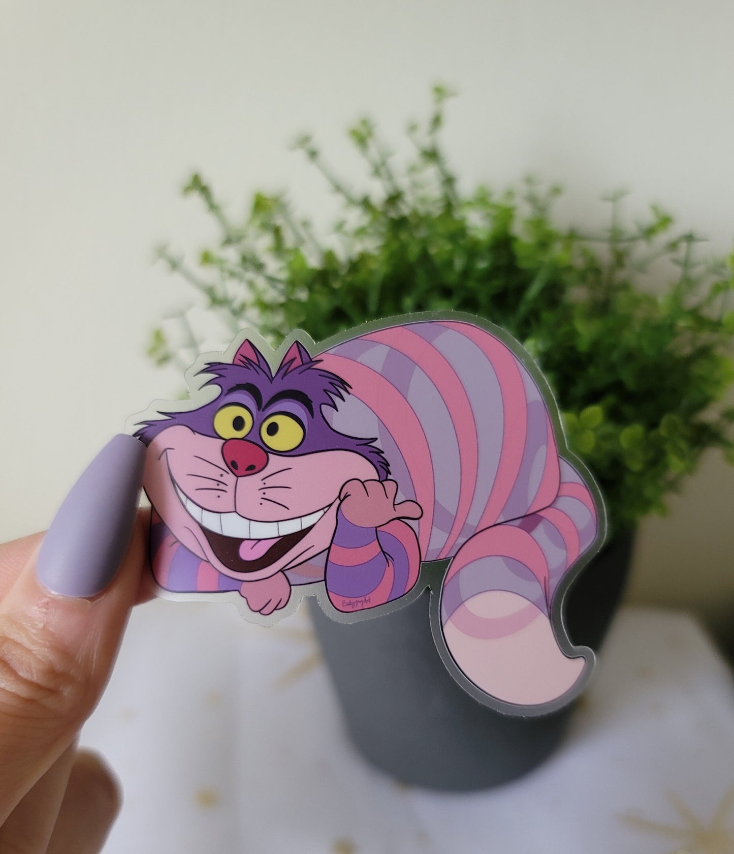 Cheshire Cat - Clear Vinyl Stickers